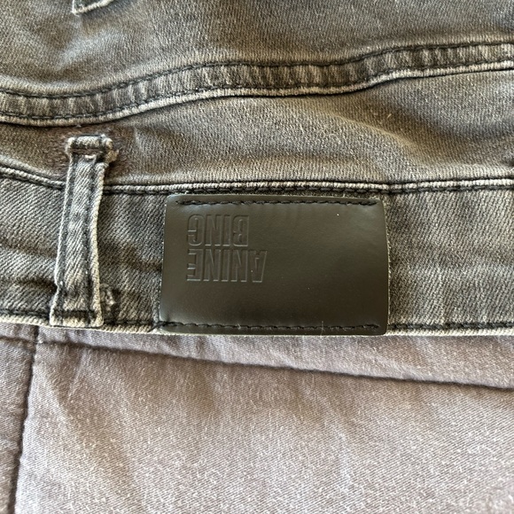 Anine Bing iron grey jeans with zippers - Picture 7 of 15